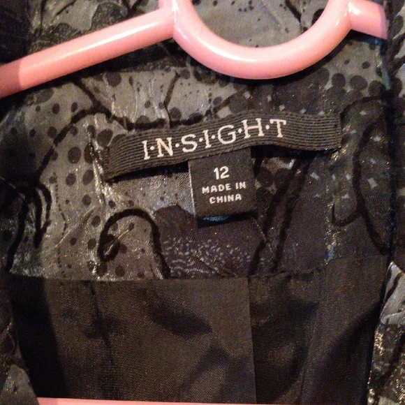 Insight Black and Gray Abstract Metallic Blazer - Picture 2 of 7